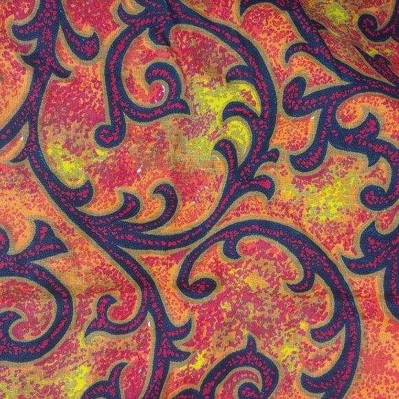 Vintage 70s Handmade Pillow Shams Set of 3 Orange Red Swirl Tassel Standard Size - Picture 11 of 16